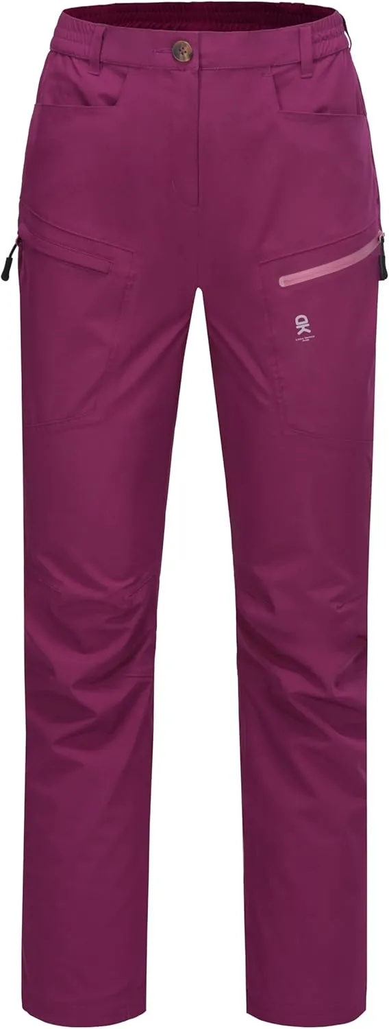 Little Donkey Andy Women's Waterproof Rain Pants Lightweight Breathable Rainproof Pants for Outdoor Hiking Golf