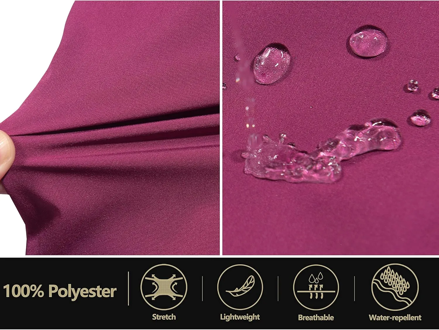 Little Donkey Andy Women's Waterproof Rain Pants Lightweight Breathable Rainproof Pants for Outdoor Hiking Golf