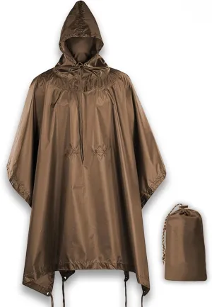 M-Tac Tactical Rain Poncho - Army Military Poncho Shelter - Waterproof Ripstop Camping Hiking Outdoor Hunting Rain Ponchos