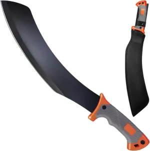 Machete with Saw - 25” Heavy Duty Tool & Sheath - Ergonomic No-Slip Handle - Survival Knife with Serrated Blade - Machetes for Bushcraft Outdoor Hunting Garden Cutting Trees and Yard Work