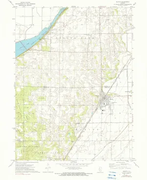 Manito IL topo map, 1:24000 Scale, 7.5 X 7.5 Minute, Historical, 1971, Updated 1990, 26.8 x 22 in