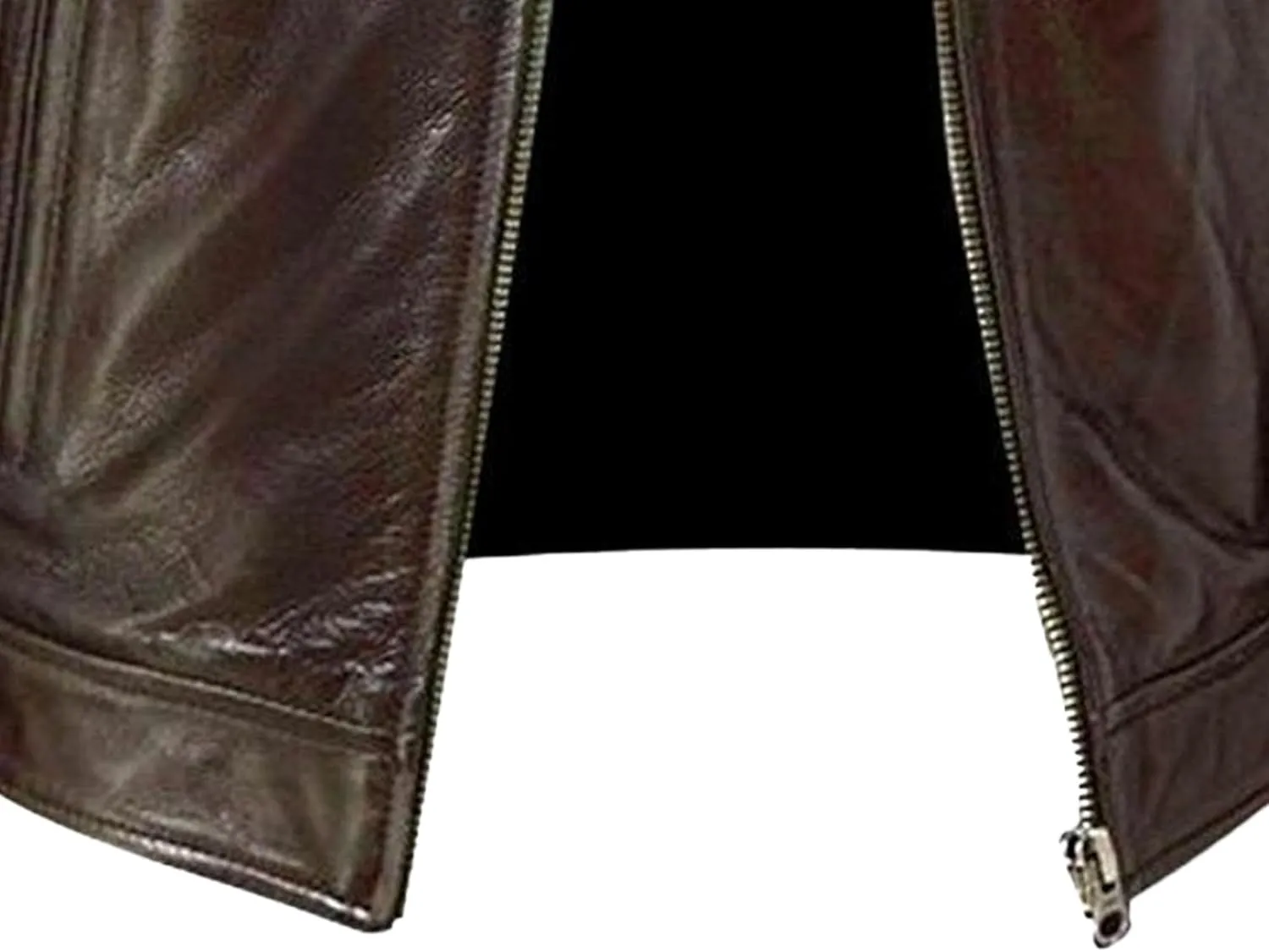 Men Faux Leather Zip Up Jacket Stand Collar Leather Motorcycle Jacket Lightweight Bomber Outwear PU Coat