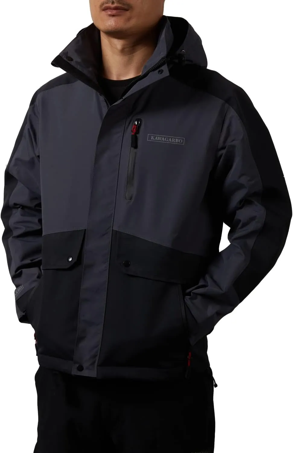 Men's Crew Waterproof Windproof Breathable Rain Coat Jacket for Fishing Hiking Hunting