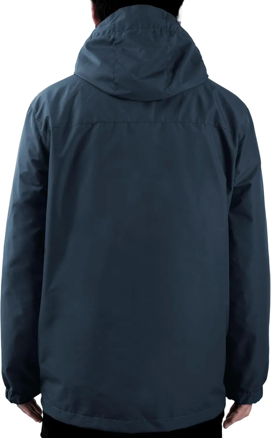 Mens Rain Jacket Lightweight Waterproof With Hooded Outdoor Raincoat Jacket For Hiking Travel