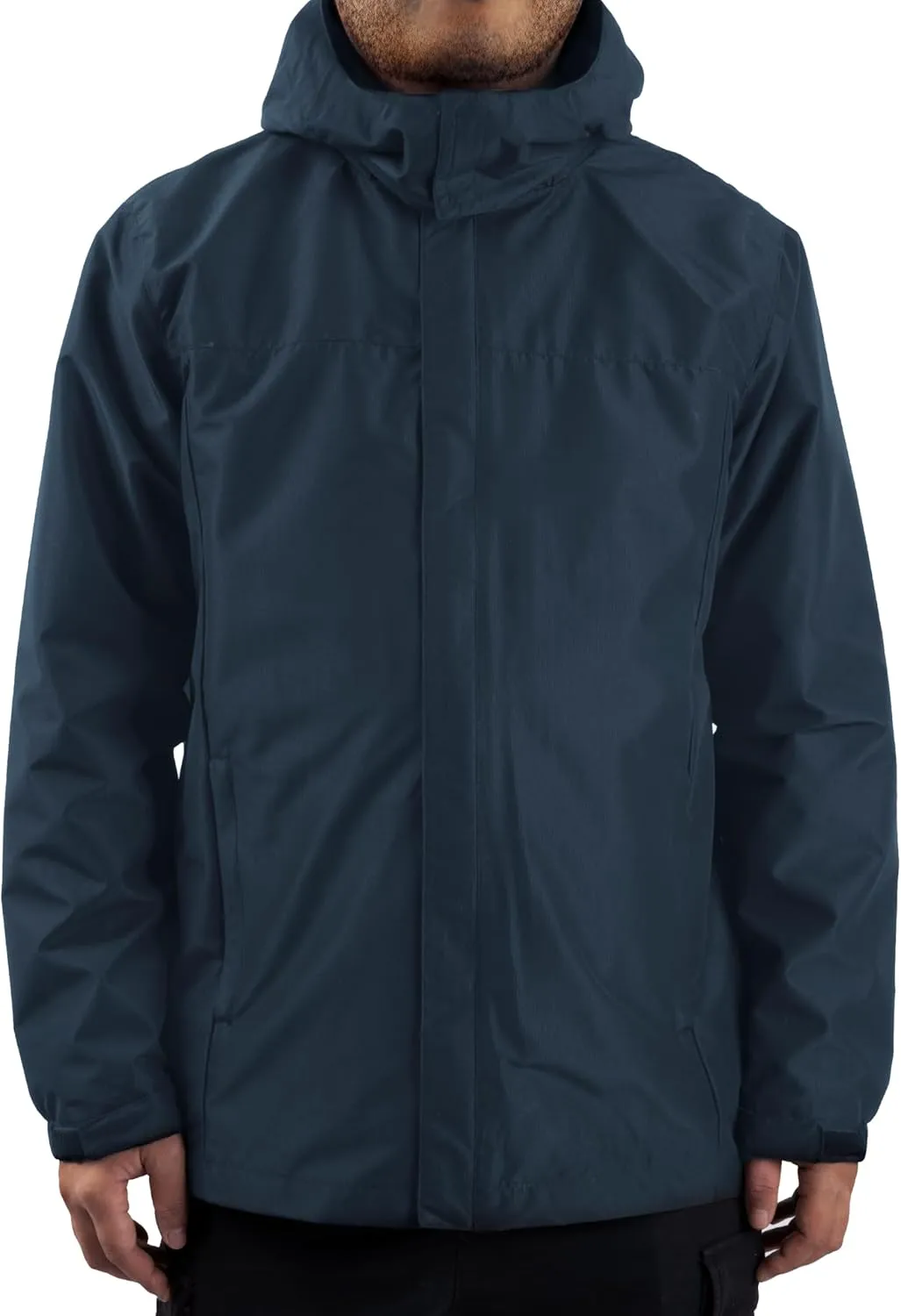 Mens Rain Jacket Lightweight Waterproof With Hooded Outdoor Raincoat Jacket For Hiking Travel