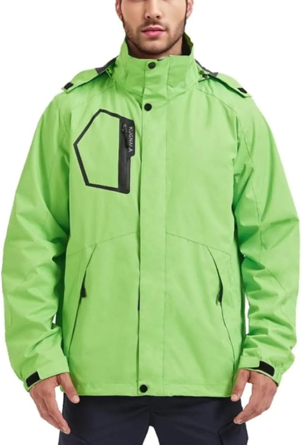 Men's Rain Jacket Waterproof Lightweight Hood jackets for Hiking Cycling Travel Raincoat S-6XL