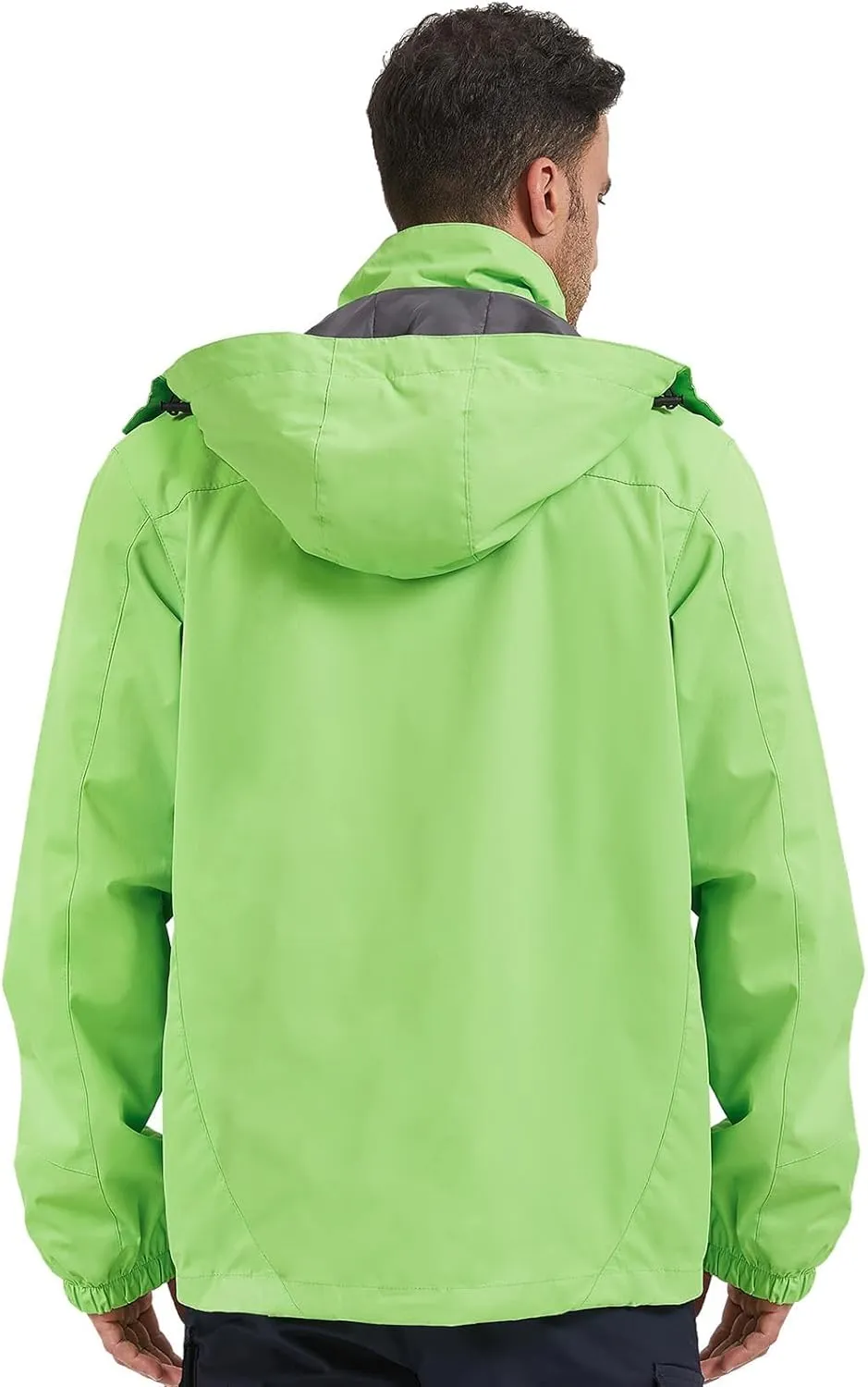 Men's Rain Jacket Waterproof Lightweight Hood jackets for Hiking Cycling Travel Raincoat S-6XL
