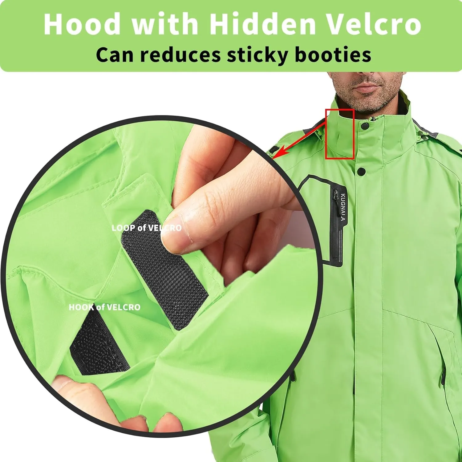 Men's Rain Jacket Waterproof Lightweight Hood jackets for Hiking Cycling Travel Raincoat S-6XL