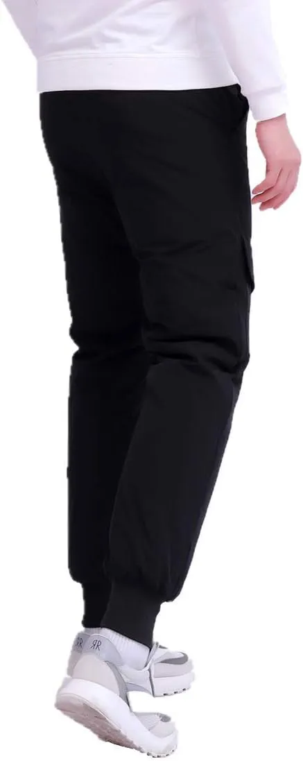 Men's Snow Pants Winter Warm Packable Down Pants Compressor Outdoors DownTrousers Black