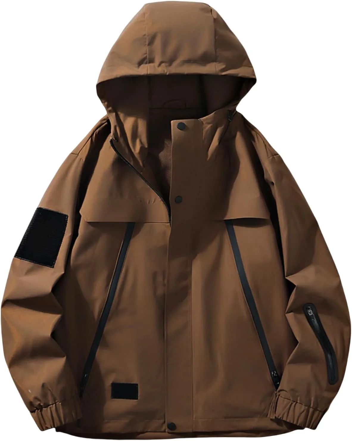 Men'S Waterproof And Windproof Jacket For Outdoor Activities Fishing Hiking Mountaineering Hooded Jacket.