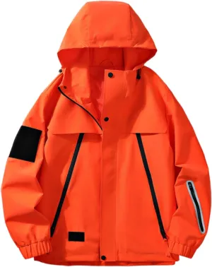 Men'S Waterproof And Windproof Jacket For Outdoor Activities Fishing Hiking Mountaineering Hooded Jacket.