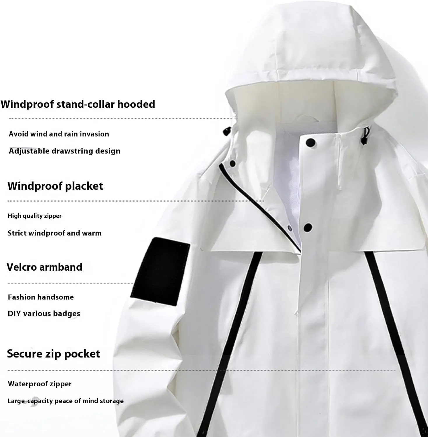 Men'S Waterproof And Windproof Jacket For Outdoor Activities Fishing Hiking Mountaineering Hooded Jacket.