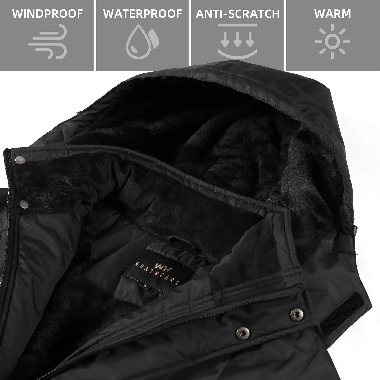 Men's Winter Coats Waterproof Ski Jacket for Men Snow Coat Windproof Mountain Jackets with Hooded