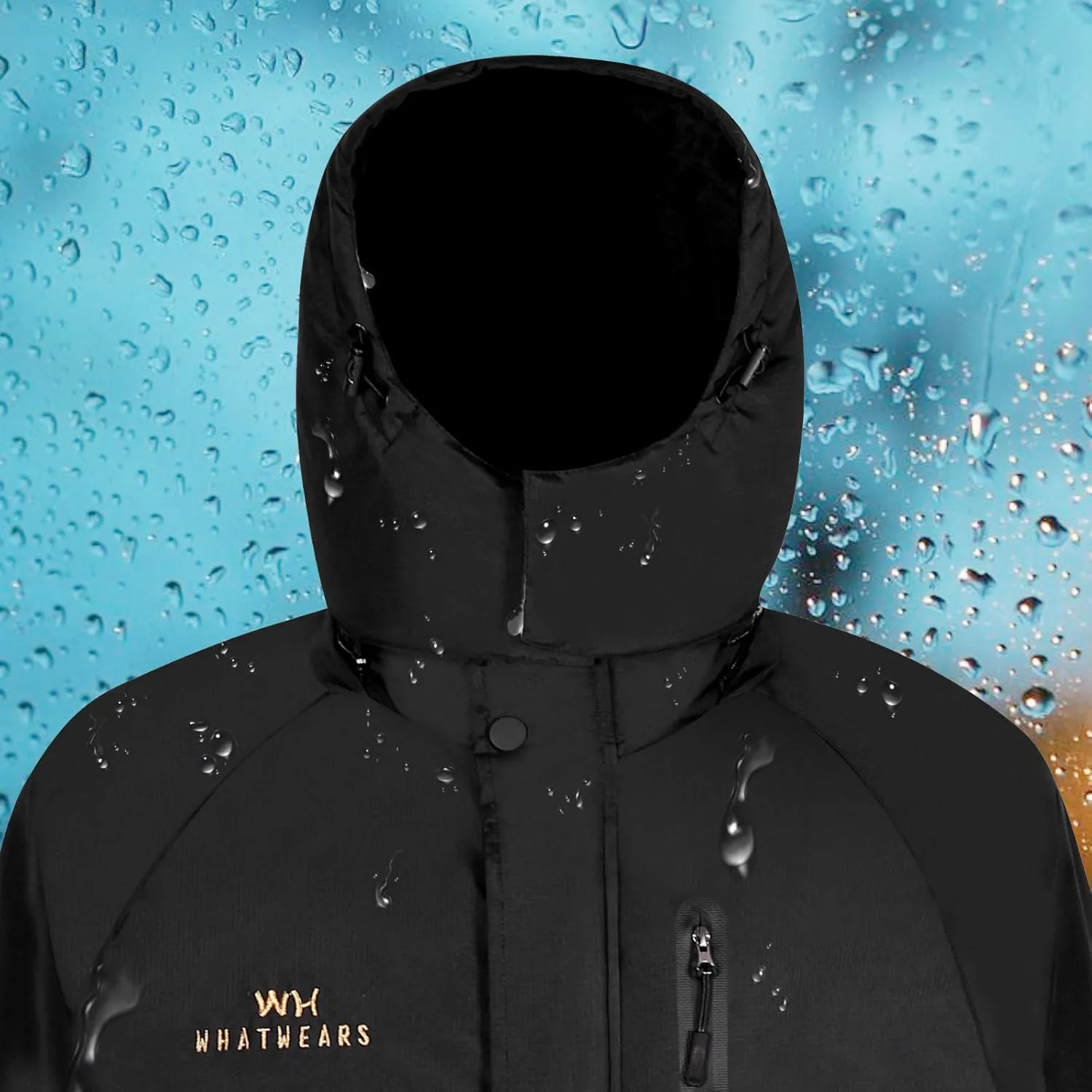 Men's Winter Coats Waterproof Ski Jacket for Men Snow Coat Windproof Mountain Jackets with Hooded