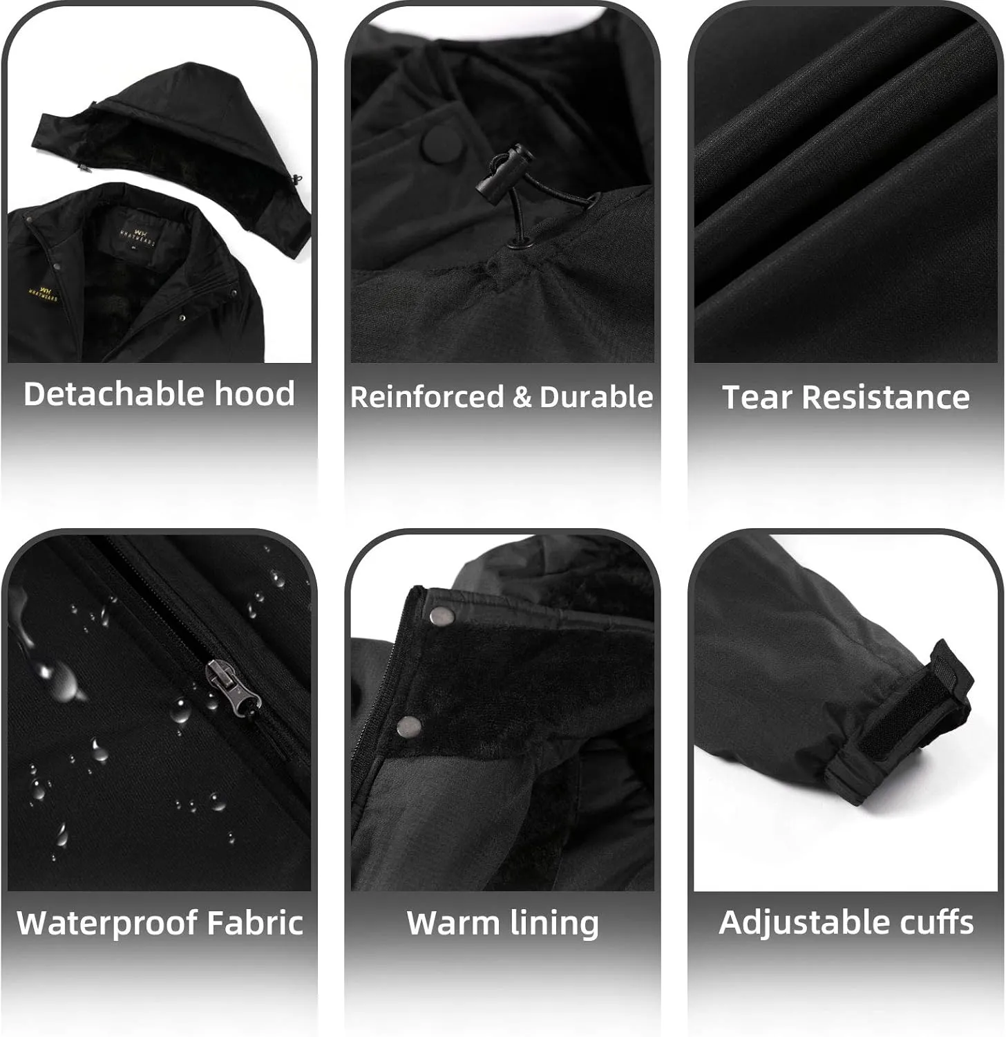 Men's Winter Coats Waterproof Ski Jacket for Men Snow Coat Windproof Mountain Jackets with Hooded