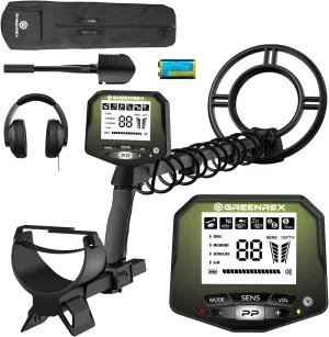Metal Detector for Adults Professional, Waterproof Pinpoint, High Accuracy Gold and Silver Detection, Underwater and Beach Use, 10'' IP68 Coil, Bigger LCD, New Advanced DSP Chip, Green