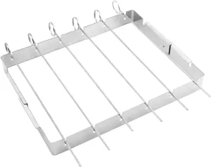 Mikikit Portable Stainless Steel Bbq Grill for Camping and Outdoor Grilling Includes Skewers and Easy to Clean for Picnics and Outdoor Barbecue Activities