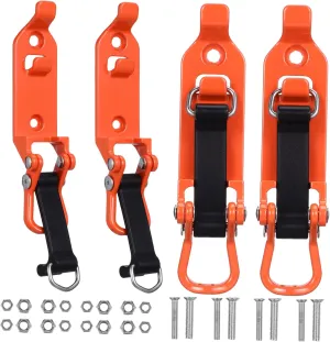 Mikikit Roof Rack Shovel Mount Clamp Shovel Holder Wall Mount Orange High-Strength Zinc Alloy Easy to Install