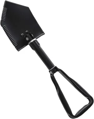 Mil-Tec US 2.5mm Trifold Shovel with Pouch Black