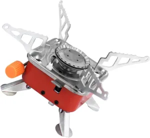 Milisten Camping Portable Stove Lightweight Metal Gas Burner Aluminum Alloy Folding Stove for Hiking Outdoor Cooking