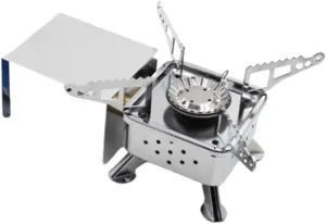 Milisten Mini Camping Stove Propane Gas Cooker Portable Picnic Stove for Hiking Lightweight Folding Outdoor Cooker for Camping