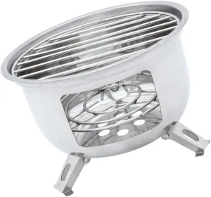 Milisten Stainless Steel Portable Bbq Grill Charcoal Camping Stove Mini Camping Grill Outdoor Cooking Supply