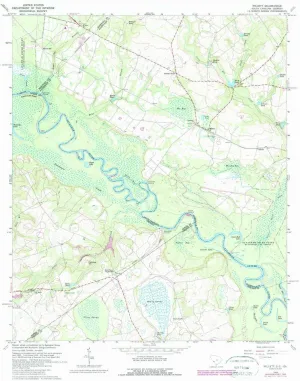 Millett SC topo map, 1:24000 Scale, 7.5 X 7.5 Minute, Historical, 1964, Updated 1989, 26.8 x 22 in