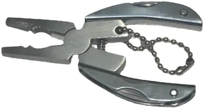 Mini Outdoor Multi-Function Folding Pliers Stainless Steel Back Screwdriver Cutting Pliers Folding Tongs are Used in Camping