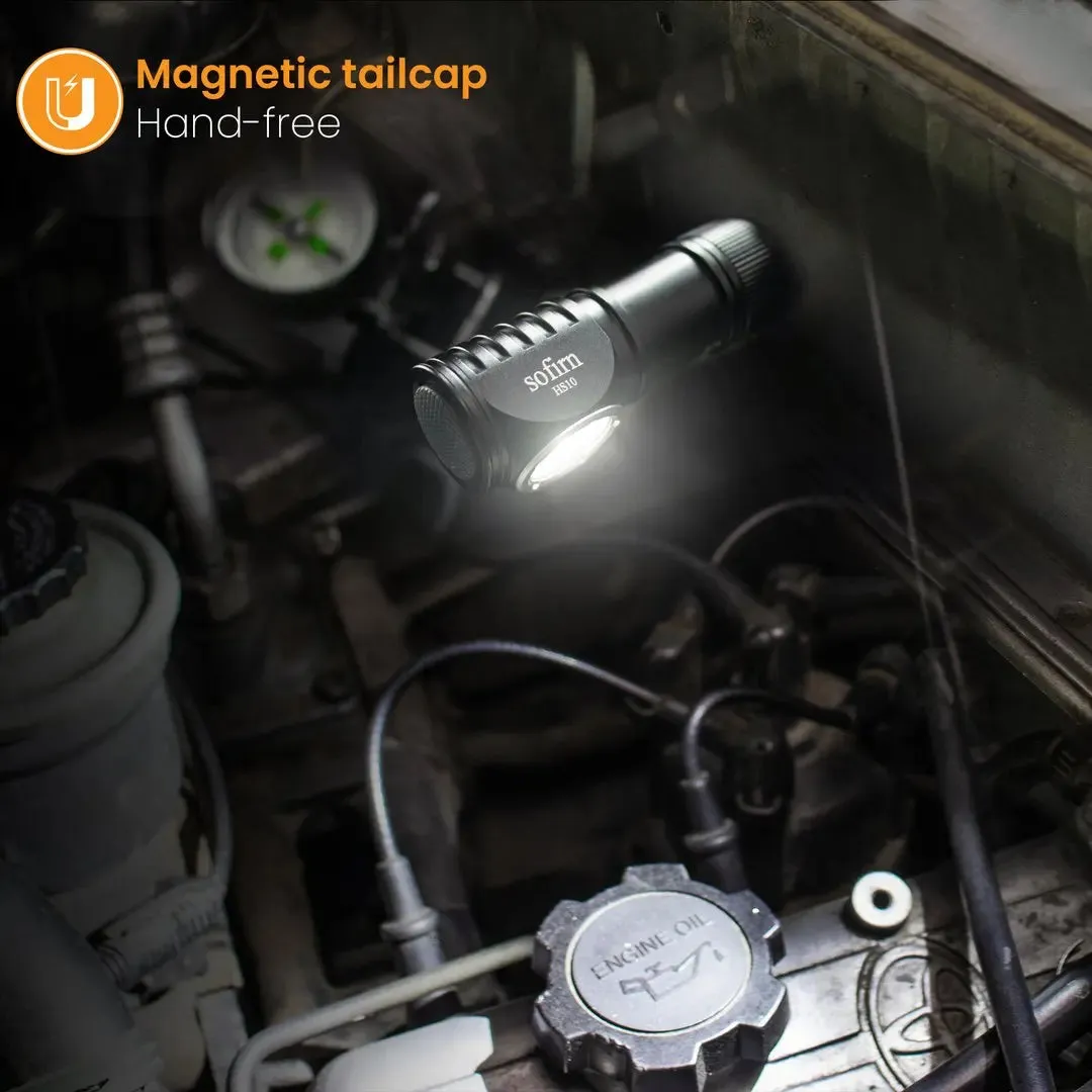 Mini USB-C Rechargeable Headlamp 1100lm 16340 LED Flashlight 90CRI Magnetic Tail Adjustable Angle