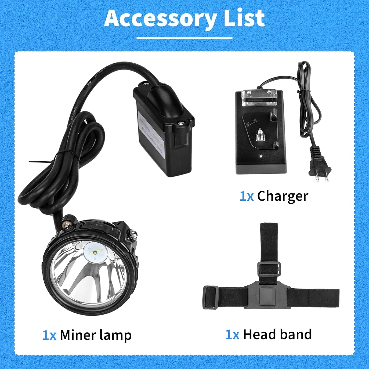 Mining Light Rechargeable 1 2 LED Miners Headlamp Waterproof Cap Lamp Safety Explosion Rroof Coal Miner Light for Hunting Fishing Coal Miner (KL8M.Plus-Large Size)