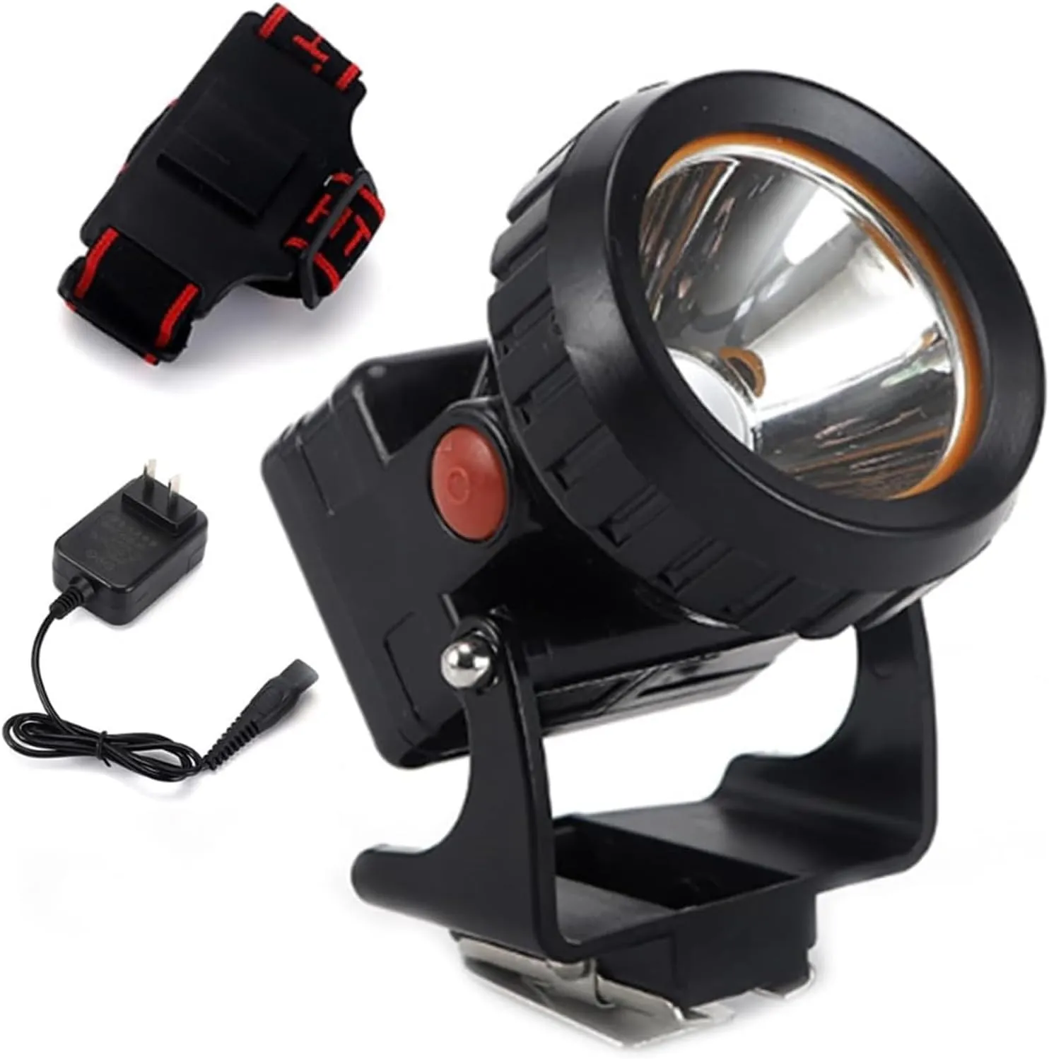 Mining Light,Mining Headlamp, Special Head Mounted Strong Light Charging Helmet Buckle Explosion-Proof Underground Lamp