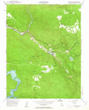 Moccasin CA topo map, 1:24000 Scale, 7.5 X 7.5 Minute, Historical, 1948, Updated 1963, 26.8 x 21.9 in