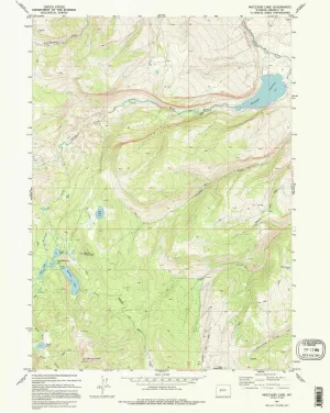 Moccasin Lake WY topo map, 1:24000 Scale, 7.5 X 7.5 Minute, Historical, 1981, Updated 1995, 26.7 x 21.3 in