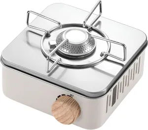 [Mokcoliy]【Portable Camping Stove】High-Power -Light Gas Cooker for Outdoor Cooking, 2-in-1 Mini Butane Stove with Windproof Design | Compact Square Grill for Hiking, BBQ & Backpacking (for s)
