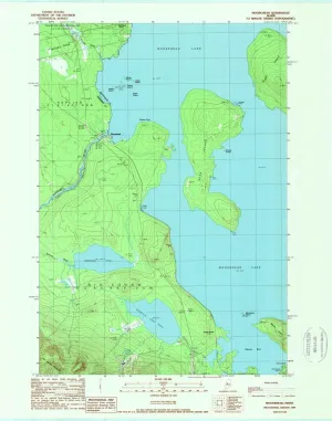 Moosehead ME topo map, 1:24000 Scale, 7.5 X 7.5 Minute, Historical, 1989, Updated 1989, 27.3 x 21.5 in