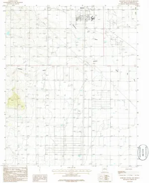 Moriarty South NM topo map, 1:24000 Scale, 7.5 X 7.5 Minute, Historical, 1986, Updated 1986, 26.8 x 22 in
