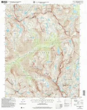 Mount Abbot CA topo map, 1:24000 Scale, 7.5 X 7.5 Minute, Historical, 2004, Updated 2007, 26.9 x 21.5 in