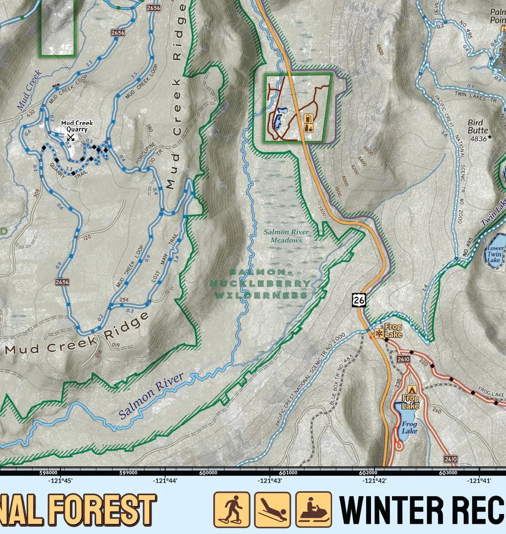 Mount Hood National Forest Winter Recreation Field Map