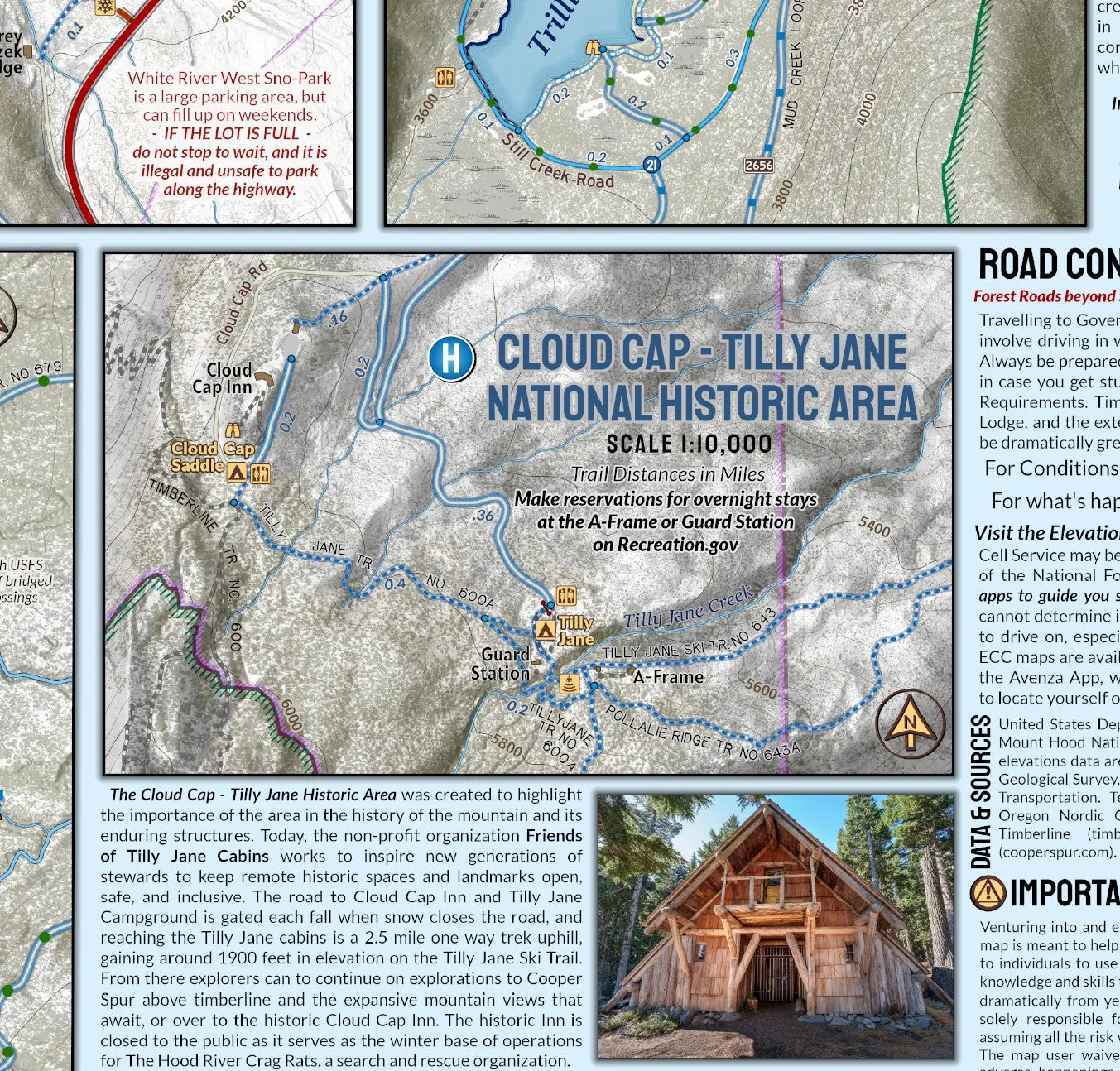 Mount Hood National Forest Winter Recreation Field Map
