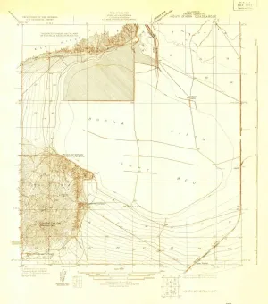 Mouth of Kern CA topo map, 1:31680 Scale, 7.5 X 7.5 Minute, Historical, 1929, 22.2 x 19.6 in