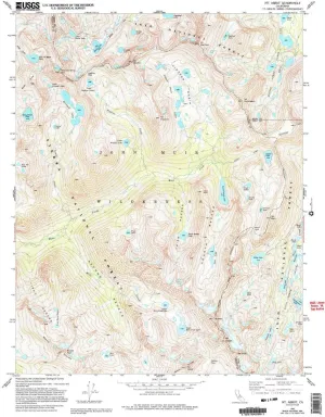 Mt Abbot CA topo map, 1:24000 Scale, 7.5 X 7.5 Minute, Historical, 1982, Updated 1994, 26.5 x 21.9 in