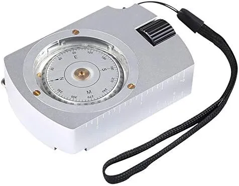 Multi Functional Survival Compass Camping Hiking Compass Map Measurer Distance Calculator Metal Professional Military Compass
