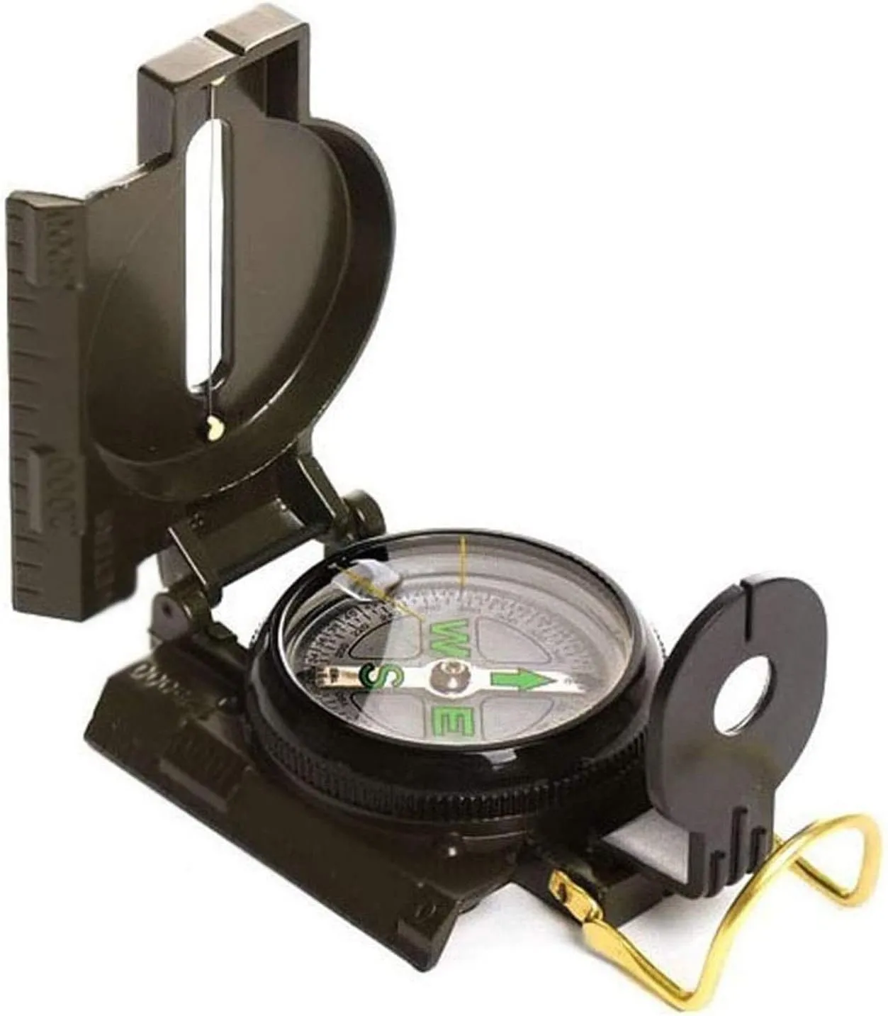 Multifunctional Compass All Metal Military Waterproof High Accuracy Compass with Bubble Level for Outdoor Activities