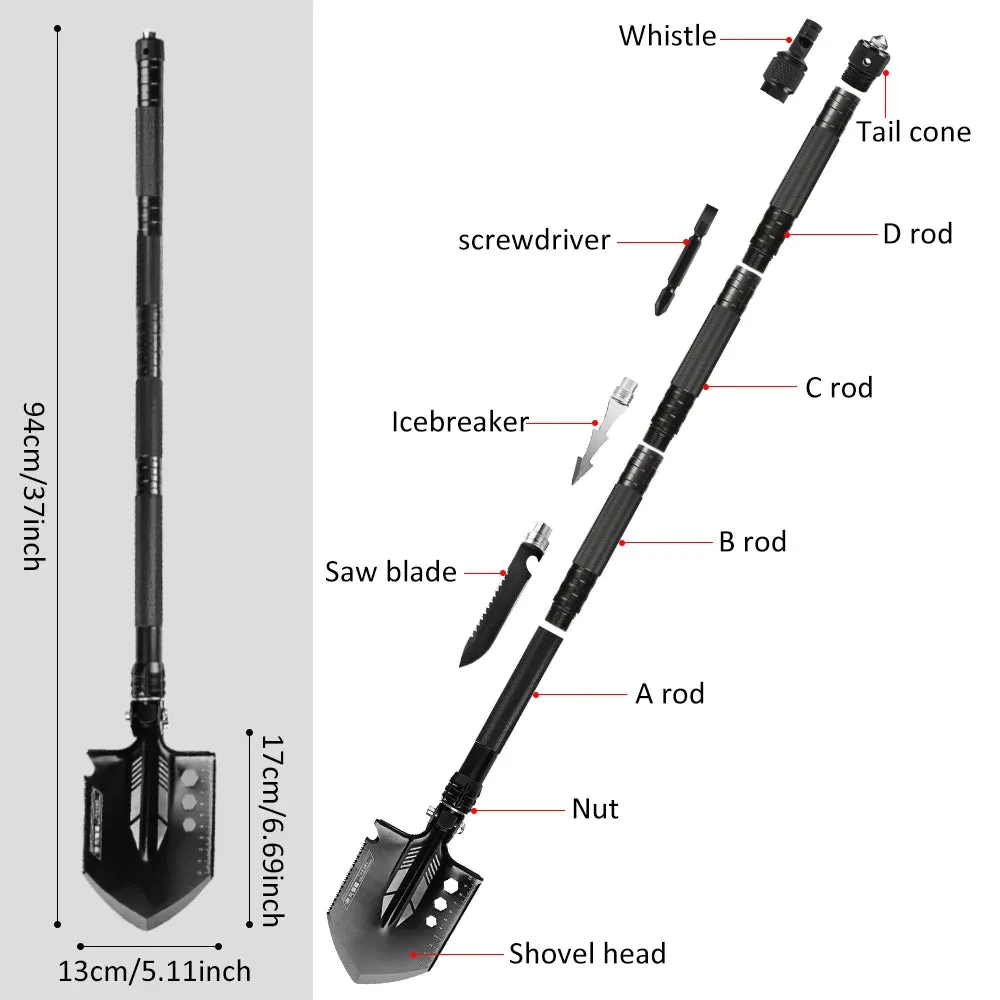 Multifunctional Folding Military Shovel Survival Tool Kit
