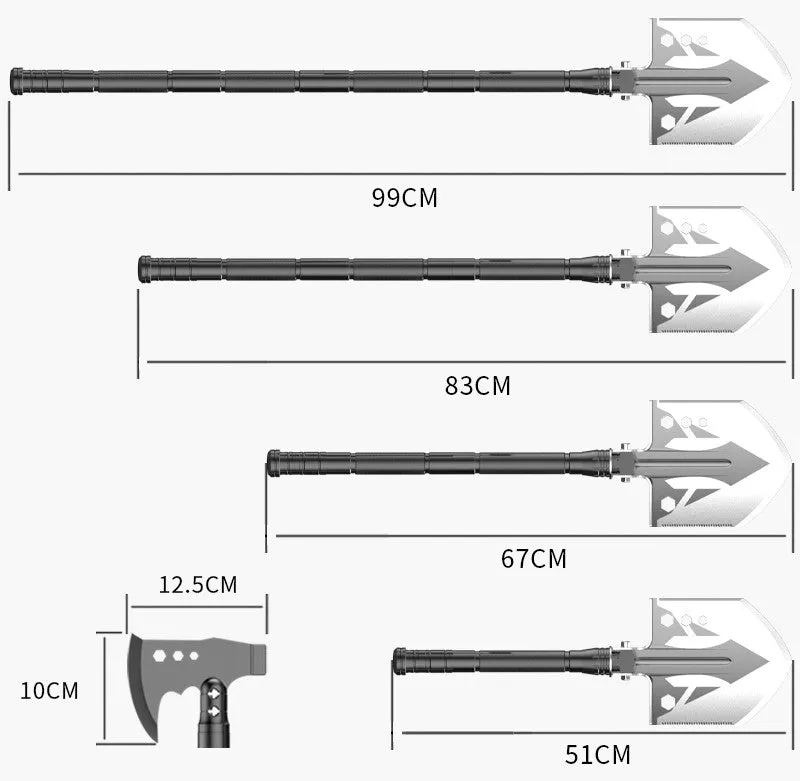 Multifunctional Tool Set Camping Hiking Survival Shovel Axe Knife
