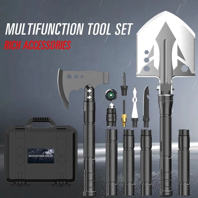 Multifunctional Tool Set Camping Hiking Survival Shovel Axe Knife