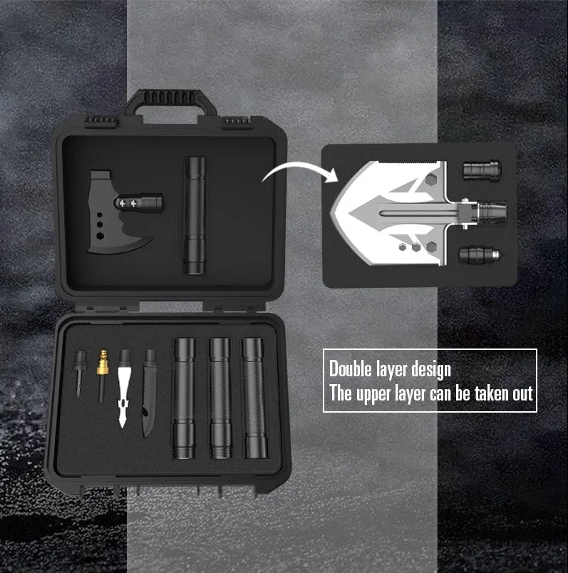 Multifunctional Tool Set Camping Hiking Survival Shovel Axe Knife