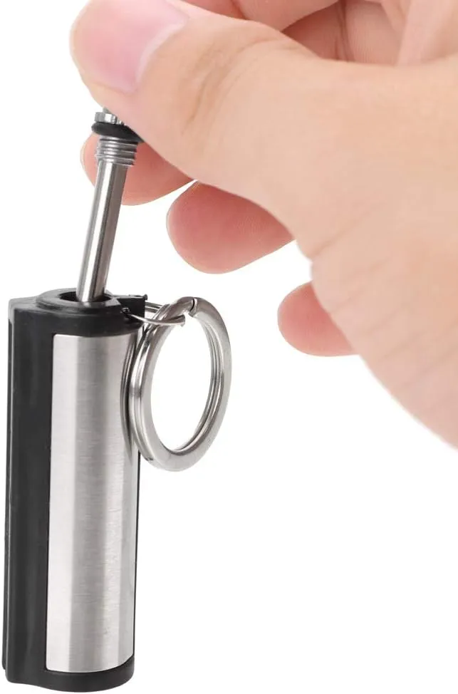NAKUPENDA 5Pcs Permanent Match Flint Keychain Match Fire Starter Waterproof Emergency Survival Fire Starter Unlimited Sticks for Outdoor Camping (No Oil)