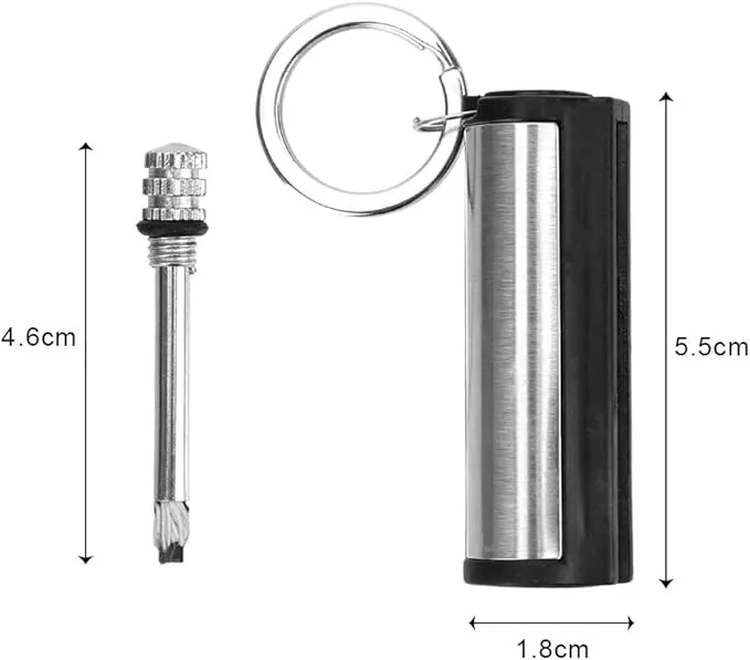 NAKUPENDA 5Pcs Permanent Match Flint Keychain Match Fire Starter Waterproof Emergency Survival Fire Starter Unlimited Sticks for Outdoor Camping (No Oil)