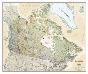 National Geographic Canada Wall Map - Executive - Laminated (38 x 32 in) (National Geographic Reference Map) Map – January 1, 2019